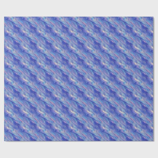 Morning Glory Blue Wavy Texture Cadeaupapier (Vlak)