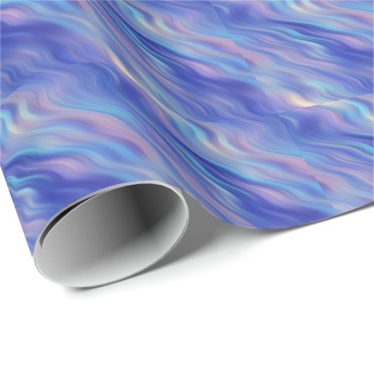 Morning Glory Blue Wavy Texture Cadeaupapier (Rol Hoek)