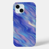 Morning Glory Blue Wavy Texture Case-Mate iPhone Case (Achterkant)