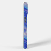 Morning Glory Blue Wavy Texture Case-Mate iPhone Case (Achterkant / Rechts)