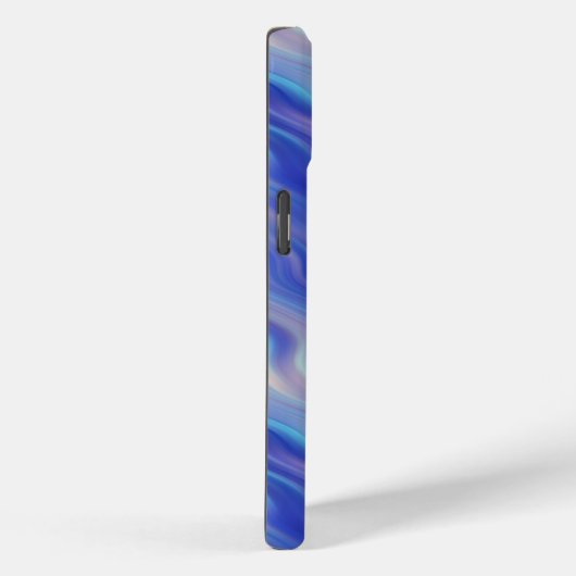 Morning Glory Blue Wavy Texture Case-Mate iPhone Case (Achterkant / Rechts)
