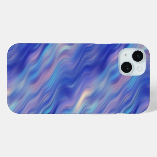 Morning Glory Blue Wavy Texture Case-Mate iPhone Case (Achterkant (horizontaal))