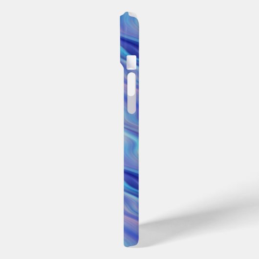 Morning Glory Blue Wavy Texture Case-Mate iPhone Case (Achterkant / Links)