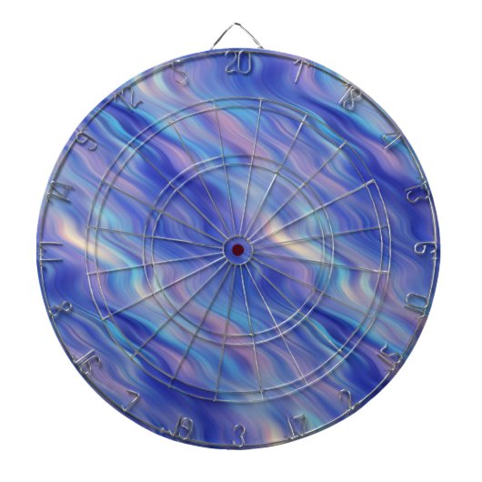 Morning Glory Blue Wavy Texture Dartbord (Voorkant)