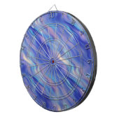 Morning Glory Blue Wavy Texture Dartbord (Voorkant Rechts)