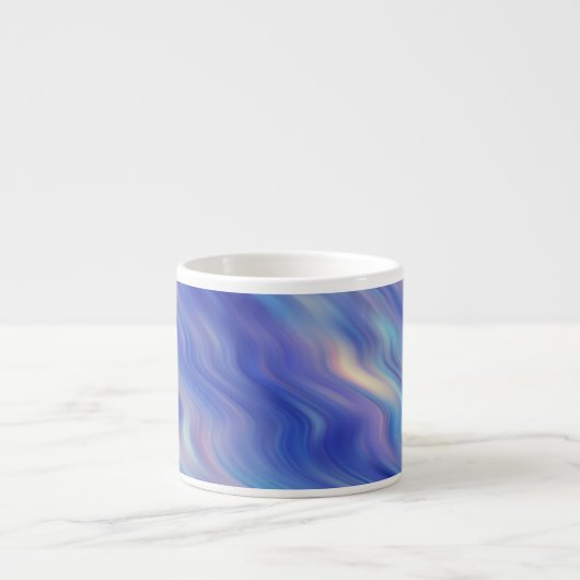 Morning Glory Blue Wavy Texture Espresso Kop (Voorkant)