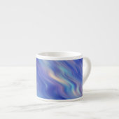 Morning Glory Blue Wavy Texture Espresso Kop (Voorkant rechts)