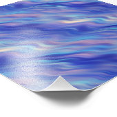 Morning Glory Blue Wavy Texture Foto Afdruk (Hoek)