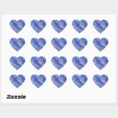 Morning Glory Blue Wavy Texture Hart Sticker (Vel)