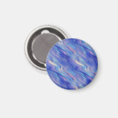 Morning Glory Blue Wavy Texture Magneet (Voorkant / Achterkant)