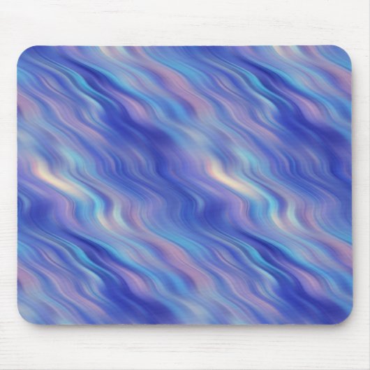 Morning Glory Blue Wavy Texture Muismat (Voorkant)