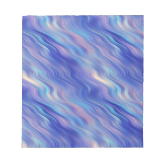Morning Glory Blue Wavy Texture Notitieblok (Voorkant)