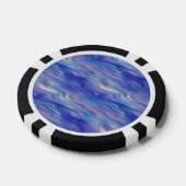 Morning Glory Blue Wavy Texture Pokerchips (Enkel)