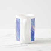 Morning Glory Blue Wavy Texture Porselein Kop (Achterkant)