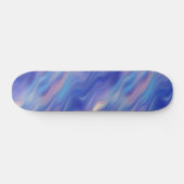 Morning Glory Blue Wavy Texture Skateboard (Horizontaal)