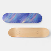 Morning Glory Blue Wavy Texture Skateboard (Horizontaal)