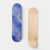 Morning Glory Blue Wavy Texture Skateboard (Voorkant)