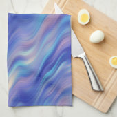 Morning Glory Blue Wavy Texture Theedoek (Quarter Fold)