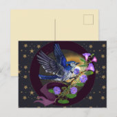 Morning Glory BlueJay Feestdagenkaart (Voorkant / Achterkant)