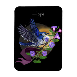 Morning Glory BlueJay Magneet