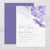 Morning Glory Calligrafie Bruiloft Kaart (Voorkant / Achterkant)