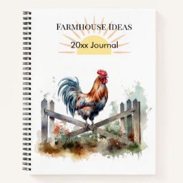 Morning Glory: Eatercolor Haan, op maat Notitieboek