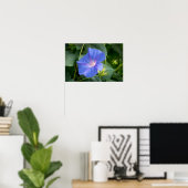 Morning Glory en Bud in Lush Foliage Poster (Thuiskantoor)