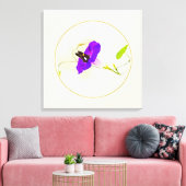 Morning Glory en Butterfly Canvas Afdruk (Insitu (Woonkamer))