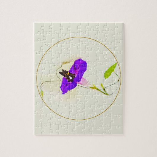 Morning Glory en Butterfly Legpuzzel (Verticaal)