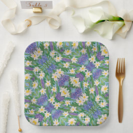 Morning Glory Floral, 9" vierkant papier Bord