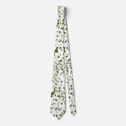 Morning Glory Floral laat de wijn botanisch Stropd Stropdas (Voorkant)