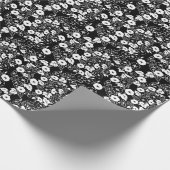 Morning Glory Flower Garden BW II Cadeaupapier (Hoek)