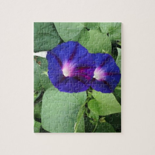Morning Glory Flower Jigzaag Foto Puzzle Legpuzzel (Verticaal)