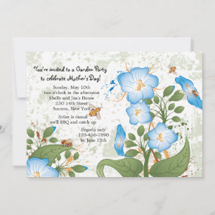 Morning Glory Flower Moederdag Invitation Kaart