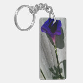 Morning Glory Flower Rechthoekig Sleutelhanger (Voorkant Links)
