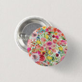 Morning Glory Flower Ronde Button 3,2 Cm (Voorkant /achterkant)