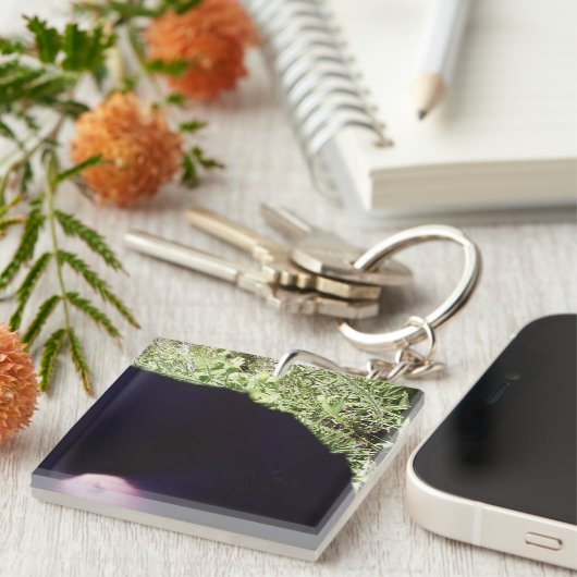 Morning Glory Flower Sleutelhanger (Voorkant Rechts)