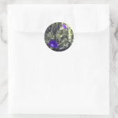 Morning Glory Flowers gepersonaliseerd Ronde Sticker (Tas)