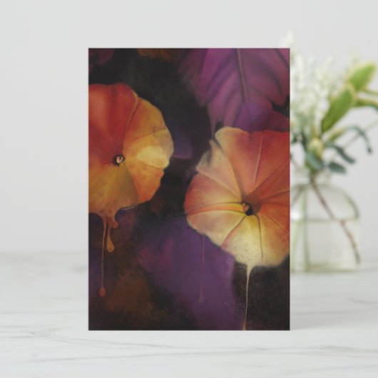 Morning Glory Flowers Kaart (Staand voorkant)