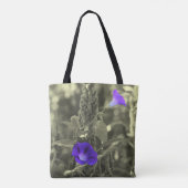 Morning Glory Flowers Partiële kleur Tote Bag (Achterkant)