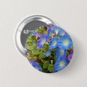 Morning Glory Flowers Ronde Button 5,7 Cm (Voorkant /achterkant)