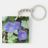 Morning Glory Flowers Sleutelhanger (Achterkant)