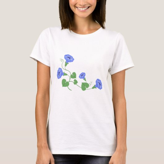 Morning Glory Flowers T-shirt (Voorkant)