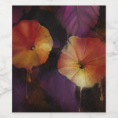 Morning Glory Flowers Wijn Etiket (Enkel label)