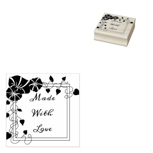 Morning Glory gemaakt met liefde Rubberstempel (Gestempeld)