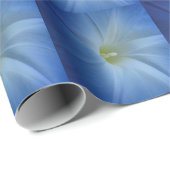 Morning Glory Hemelse Blauwe Bloem Foto Cadeaupapier (Rol Hoek)