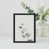 Morning Glory Hokusai Japanse Fine Art Briefkaart (Staand voorkant)