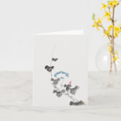 Morning Glory Hokusai Japanse Fine Art Kaart (Gele Bloem)