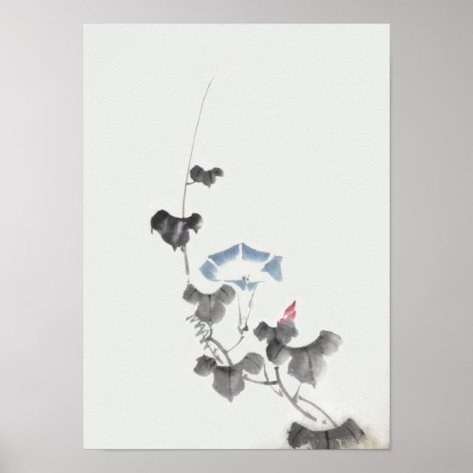 Morning Glory Hokusai Japanse Fine Art Poster (Voorkant)