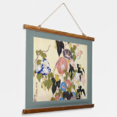 Morning Glory, Hokusai, Ukiyo-e Hangend Wandkleed (Gebogen)